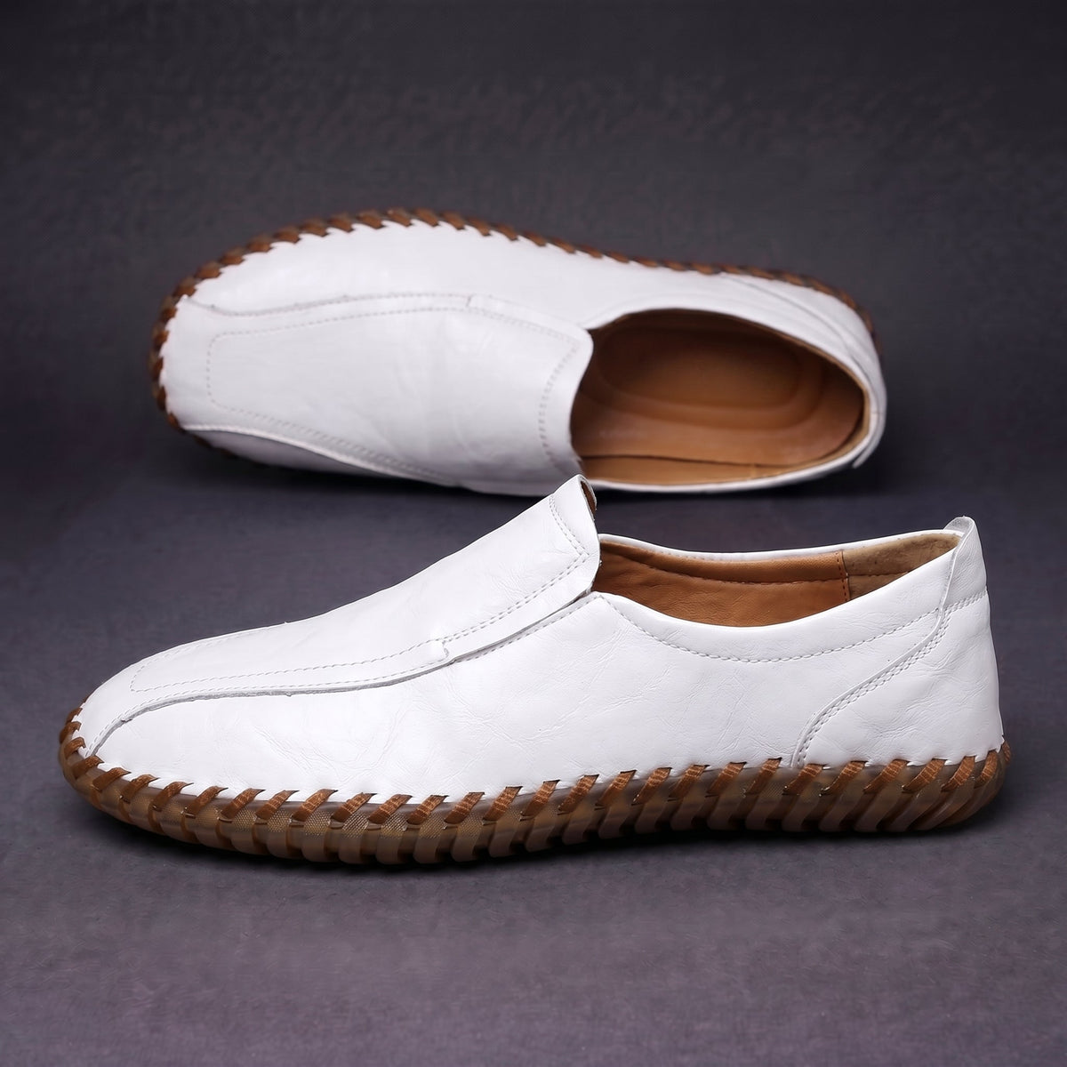 Herren Loafer Slip-On gewebte Kantenverzierung gepolstert 10