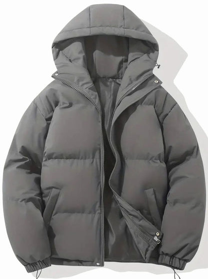 Winterjacke Damen Warme Gesteppte Puffer Stehkragen Outdoorjacke - Dunkelgrau