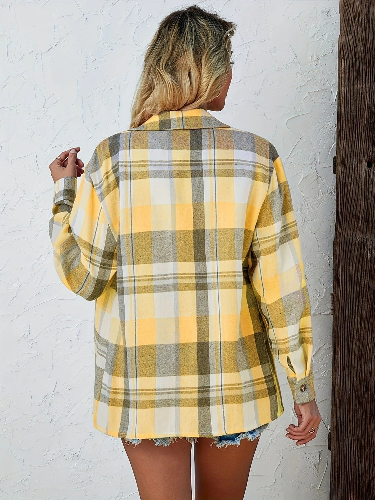 Cardiganhemd Damen | Kariertes Muster & Lockere Passform 11