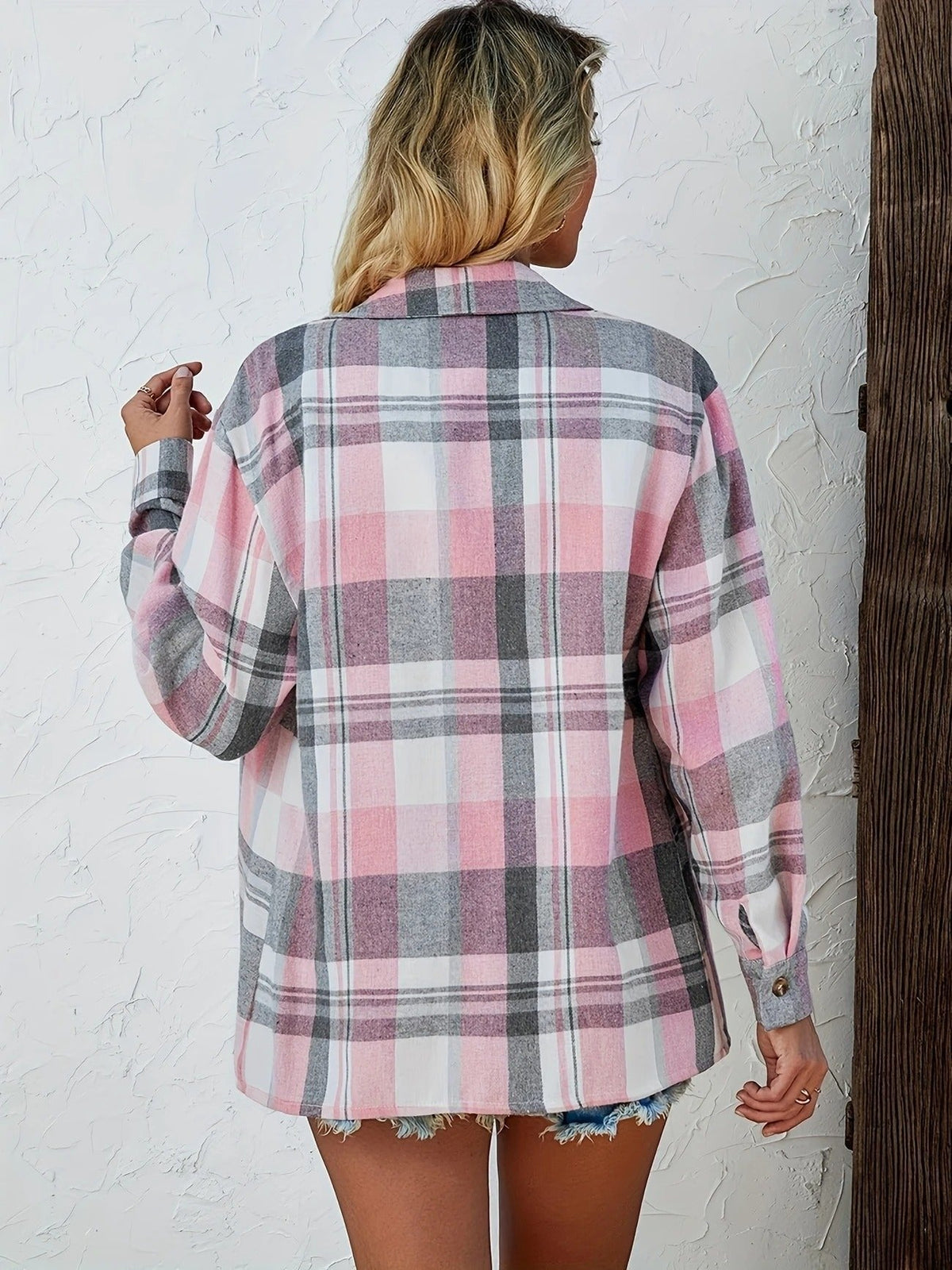 Cardiganhemd Damen | Kariertes Muster & Lockere Passform 6