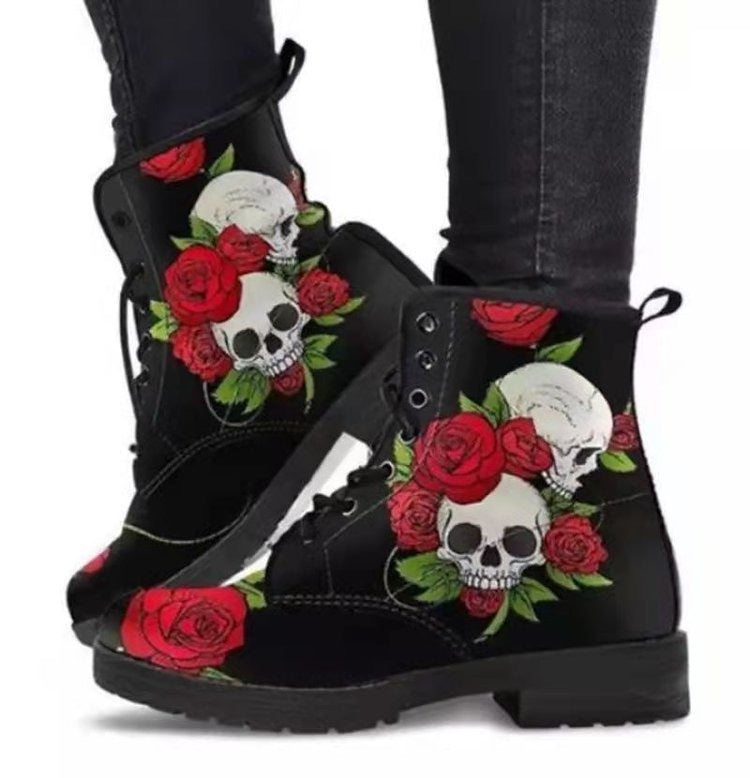 Damen Winterstiefel Schnürung Gummisohle Innenfutter 1
