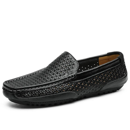 Pair of men's loafers styled as versatile everyday dress shoes